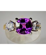 Lab Created Kunzite Gold Plated Ring - £35.31 GBP