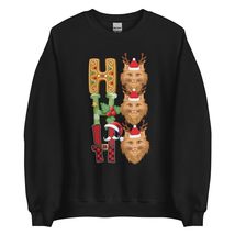 HO HO HO Santa Maine Coon Christmas Sweatshirt | Cat Lover Unisex Sweatshirt Bla - £22.74 GBP+