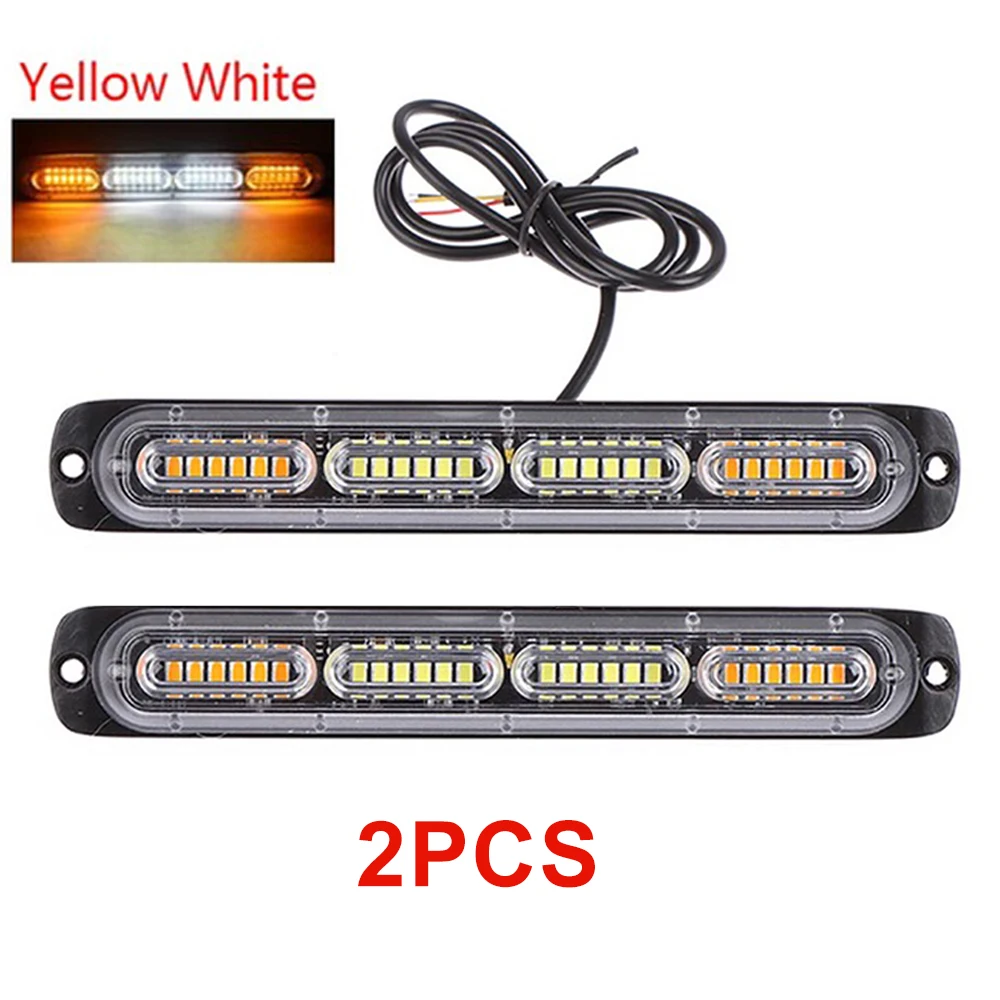 2Pcs 24 LED Strobe Light Ultra Thin Flashing Emergency Lamp Warning Flash Lights - £156.68 GBP