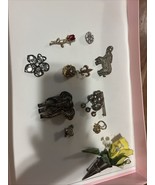 10  VINTAGE RHINESTONE BROOCHES LOT - BKYE - PINK MULTI-COLOR - €16,23 EUR