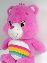 2014 Care Bears Plush Pink Rainbow Cheer Bear - Large - 21&quot; - £11.59 GBP