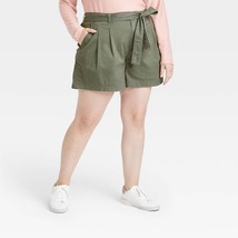 NEW Women&#39;s Plus Size High-Rise Pleat Front Shorts - a New Day™ 18W - £19.91 GBP