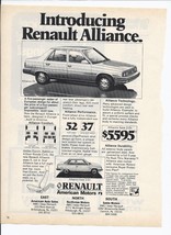 80&#39;s Renault Print Ad Automobile Car Alliance 8.5&quot; x 11&quot; - £15.03 GBP
