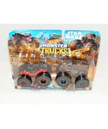 NIB 2019 STAR WARS DARTH VADER VS CHEWBACCA HOT WHEELS MONSTER TRUCKS - £15.97 GBP