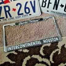 License plate Tag Texas Holder Houston License plate Man cave decor auto metal - £15.72 GBP
