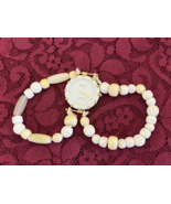 Women&#39;s Vienna Quartz Fashion Watch White Japan Mvmt w/ Makeshift Elasti... - $110.04 MXN