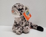 Wild Republic Baby Snow Leopard Plush Blue Eyes Stuffed Animal 7&quot; New! - $19.79
