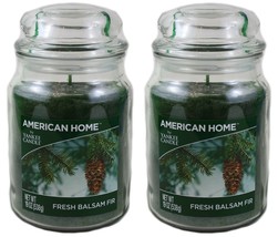 2 Yankee Candle American Home Fresh Balsam Fir Large  Jar Holiday-19 oz ea Lot - £28.04 GBP