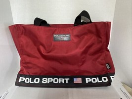 VTG Polo Sport Ralph Lauren Unisex Red Tote Bag Medium Size RARE YY - £33.40 GBP