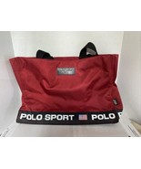 VTG Polo Sport Ralph Lauren Unisex Red Tote Bag Medium Size RARE YY - £33.47 GBP