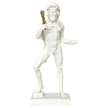 Hercules Greek Semi God Nude Male Handmade Statue Sculpture Figure White 12.4 in - $102.57