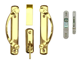 Andersen Newbury 2-panel Gliding Door Hardware Set in Bright Brass - $5,591.05 MXN