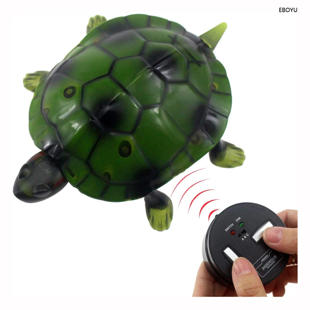 EBOYU 9993 RC Turtle IR Remote Control Tortoise Crawl Fake Electric Animal Toy - £20.09 GBP