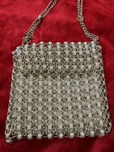 vtg Walborg Paco Rabanne 1960s 60s silver metal mesh chain mail link purse bag - $233.75