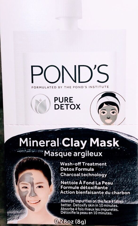 Pond’s Pure Detox Mineral Clay Mask. 0.28 oz/8 gm. 6 Sachets.