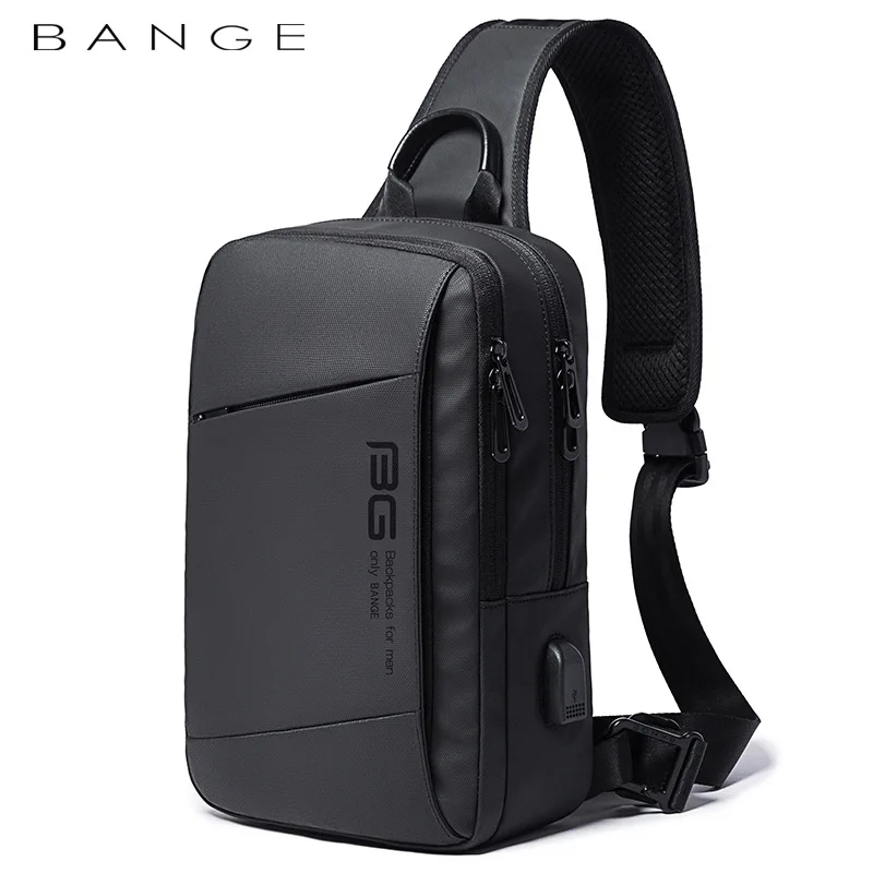 Upgrade travel leisure messenger shoulder bag men and women with chest bag usb charging thumb200