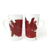 Set Of 2 Starbucks Coffee Cup Mugs 2014 Red Starburst Christmas Holiday ... - $24.23