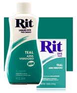 TEAL color #4 RIT Fabric DYE choose Liquid Bottle or Powder Concentrate ... - £8.69 GBP+