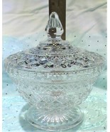 Vintage Anchor Hocking &quot;Wexford&quot; Diamond Cut Lidded Candy Dish Bowl - €17,12 EUR