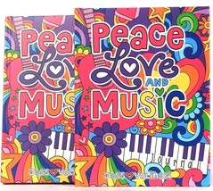 2 Count Quiet Fox Designs Jess Volinski Peace Love &amp; Music Journal - £15.30 GBP