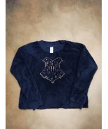 Ladies Harry Potter Navy Blue Long Sleeve SleepWear PJ Top XL Fuzzy Hogw... - £7.51 GBP