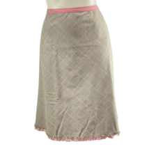 Phoebe Skirt Plaid Ruffle Hem Panel Gray Women&#39;s Size 16 - £14.45 GBP