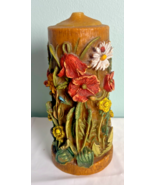 Vintage Gunter Kerzen Hand Carved Eternal Candle 12&quot; x 5.5&quot; x 5.5&quot; Refil... - $120.00