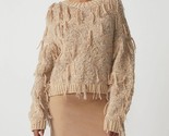 Lafayette 148 Hand Knit Fringed Sweater Size M - $773.19