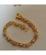 Signed Joan Rivers Faux Pearl and Crystal Chain Bracelet 7.5&quot; long - €38,22 EUR
