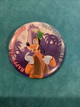 WALT DISNEY WORLD HAPPY 23RD BIRTHDAY BUTTON PIN * GOOFY AT TOWER OF TER... - $3.47