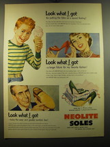 1950 Goodyear Neolite Soles Ad - Look what I got - $18.49