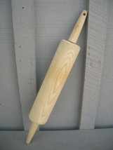Old Vintage Utensil Wooden Rolling Dough Pin Turned Handles Kitchen Tool... - $24.74