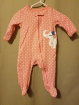 CARTER&#39;S - FOOTED One Piece Melon With Elephant ZIPS 3M    IR2 - $6.90