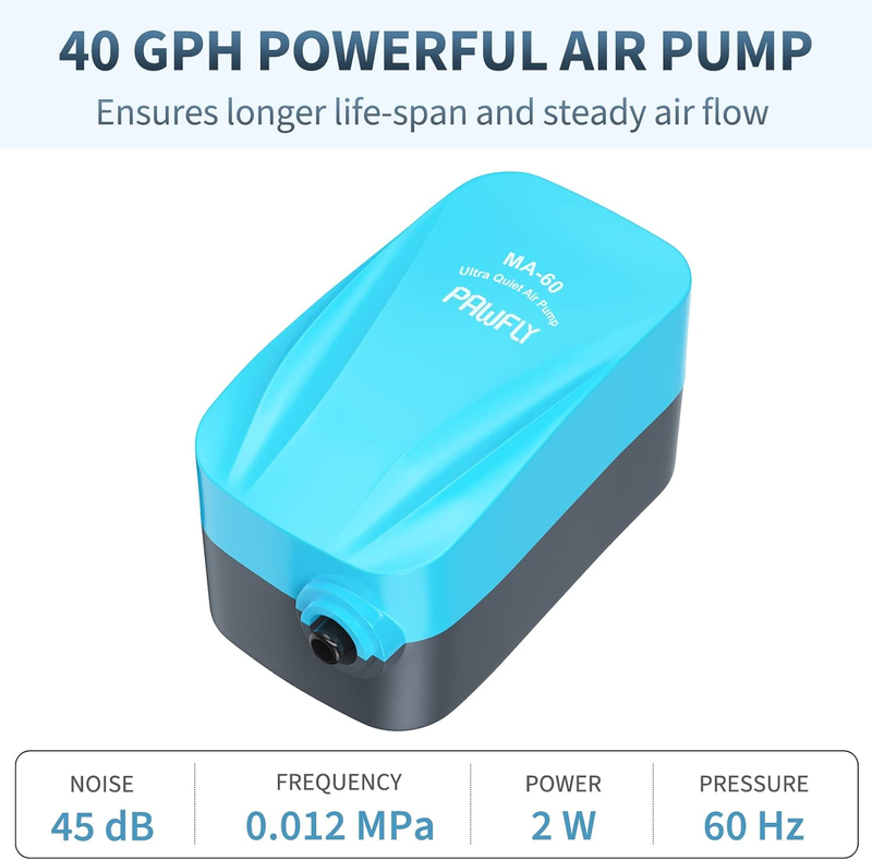 Pawfly Aquarium Air Pump with Nano Bio Sponge Filter Kit Air Control Valve Airli Item image 2