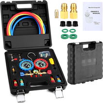 Automotive 3 Way Ac Gauge Set with Hose Kit Quick Coupler Adapter for Ai... - $118.20