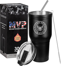 US Navy Black Double Wall Vacuum Insulated Stainless Steel Tumbler - £36.95 GBP