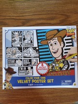 Disney Toy Story 4 Eight Craft Color Your Own Velvet Poster Postcard Set+Markers - £3.18 GBP
