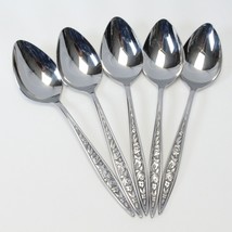 Ekco Santiago Oval Soup Spoons 7 3/8&quot;  Lot of 5 Stainless  NEAR MINT! - $18.61