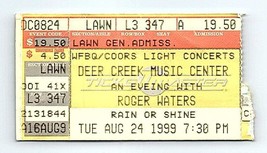 Roger Waters Concert Ticket Stub August 24 1999 Cerf Ceek Indiana - £31.52 GBP