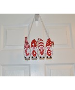 Love Gnomes Door/Wall Hanging, Heart Gnomes Decoration, Valentine&#39;s Bead... - $27.37 CAD