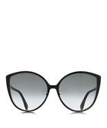 Fendi FF 0395/F/S 2M29O Black/Gold/Grey Lens Cat Eye Sunglasses - $270.00