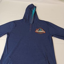 Mitchell & Ness ISLANDERS Women's Blue 1/4 Button Hoodie Pullover Sweatshirt M image 11