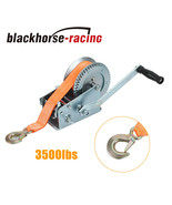 Hand Crank Strap Winch 3500lbs Jet Ski ATV Boat Trailer Tow Marine Heavy... - £31.15 GBP