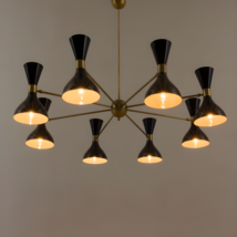 Italian Style Chandelier Mid Century Modern 8 Arms Sputnik Ceiling Light Fixture - £319.74 GBP