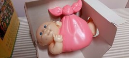 Vintage 80's Toys Cabbage Patch Kids Piggy Change Bank Its A Girl Pink - $19.83