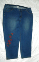 Womens Classic Catherines Denim Jeans 24W Stretch Embroidery Casual 42-4... - $21.73