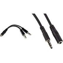 StarTech.com Headset Adapter, Microphone and Headphone Splitter - 3.5mm ... - £11.83 GBP