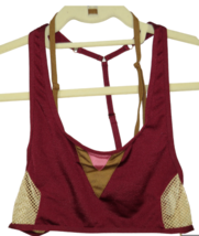 One Teaspoon Women&#39;s Size Small Strappy Mayflower Bralette Merlot - $29.99