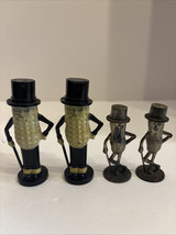 Vtg. 2 Sets Planter&#39;s Mr Peanut Plastic Salt &amp; Pepper Shaker’s W/Twist Tops - $24.70