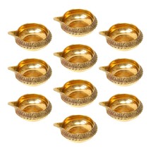 Brass Kuber Diyas Oil Lamps on Turtle Stand for Puja Room Decoration (Size 1.5 I - £78.54 GBP